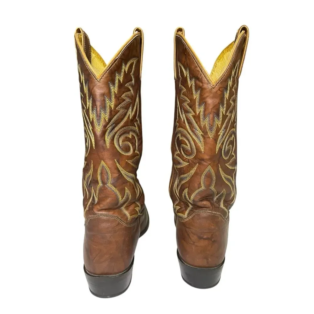 EUC - Justin 1560 Brown Leather Western Cowboy Boots